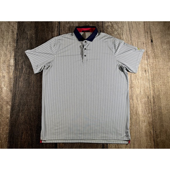 Greyson Other - Greyson Short Sleeve White Blue Snake Golf Performance Polo Shirt Size XL